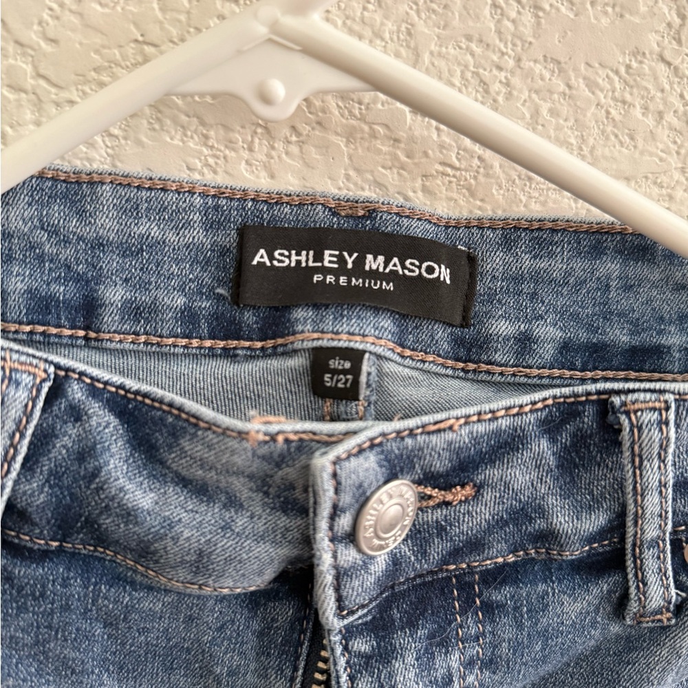 Ashley Mason Flare Jeans in Classic Blue - Picture 3 of 3
